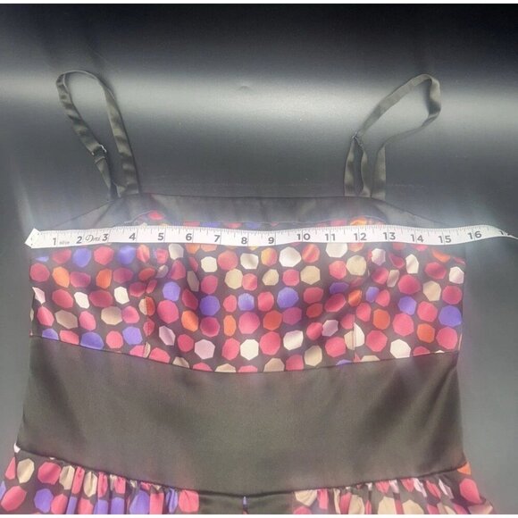 THE LIMITED Colorful Polka Dot Spaghetti Strap Knee Length Dress Sz 10 Pockets - Picture 10 of 10